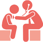 Illustration of a doctor and patient
