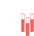 Illustration of a syringe and viles of blood